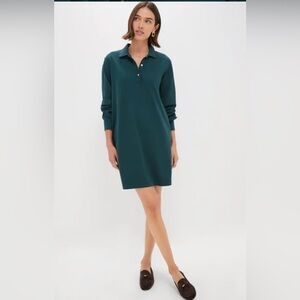NWT Tuckernuck June Bug Pique Frances Polo Long Sleeve Shirt Dress Women’s XL